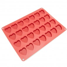 Freshware 28 Cavity Heart Silicone Mold Pan FRWR1026